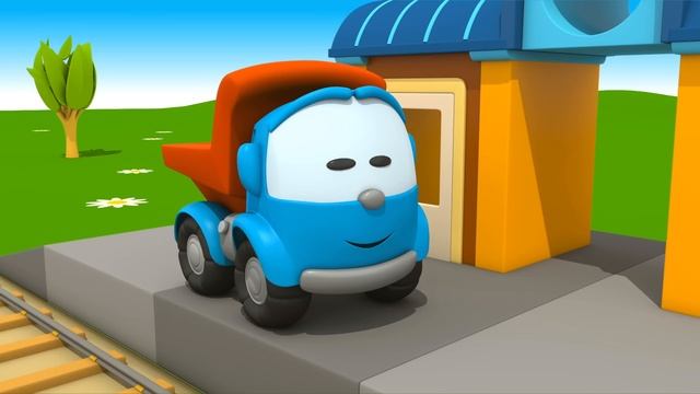 Грузовичок Лёва - машинки конструктор - Развивающие мультфильмы - Лева собирает бетономешалку