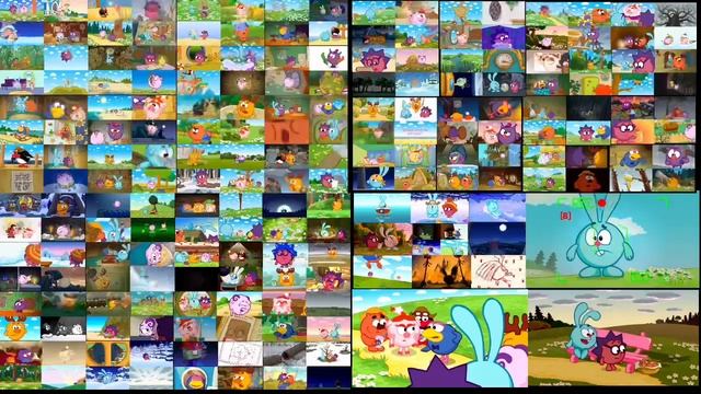 All episodes of Smeshariki (kikoriki) played at the same time