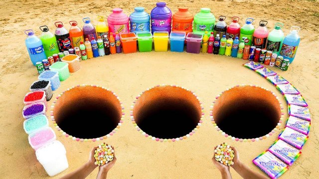 Мультики для малышей. Детские мультики. Мультики эксперименты - Огромные напитки против Ментоса