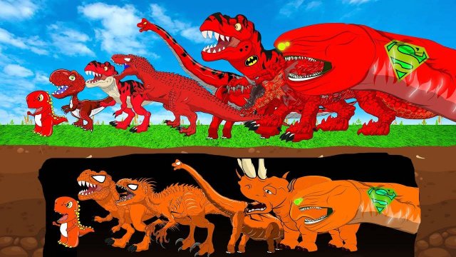 МУЛЬТИКИ ПРО ДИНОЗАВРОВ ДЛЯ ДЕТЕЙ — СХВАТКА ДВУХ ГИГАНТОВ: Т-РЕКС И ГОДЗИЛЛА!