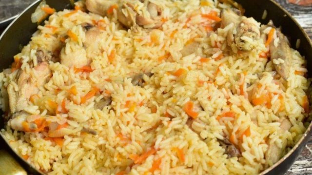 Быстрый Плов с Курицей на Сковороде, Рассыпчатый!