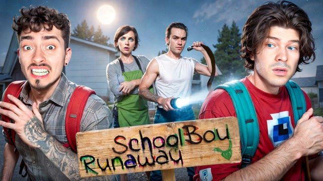 СБЕЖАЛИ С ЭДИСОНОМ В ТЕМНОТЕ ОТ ЗЛЫХ РОДИТЕЛЕЙ в SCHOOLBOY RUNAWAY в Майнкрафт..