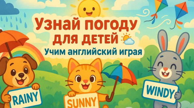 Узнай погоду для детей 🌤️ — учим английский играя 🎮📚
