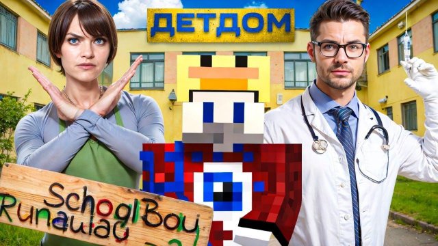 СБЕЖАЛ ИЗ ДЕТДОМА ОТ ЗЛЫХ РОДИТЕЛЕЙ в SCHOOLBOY RUNAWAY в Майнкрафт..
