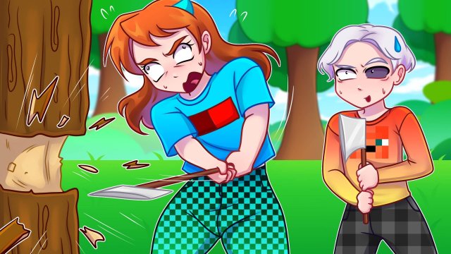 ❤️СТАЛА САМЫМ КРУТЫМ ЛЕСОРУБОМ на СЕРВЕРЕ