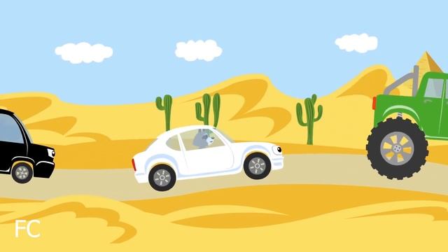 Машинки - Детский Развивающий мультик - Считалочка для детей - Едет красная машина - Мультфильм