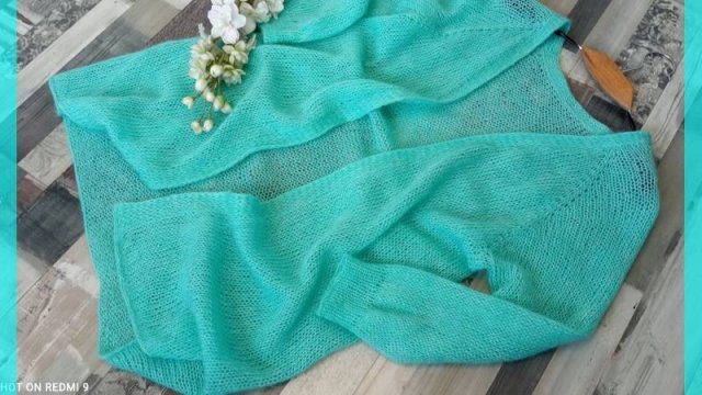 Кардиган -паутинка из мохера. Бесплатный МК.