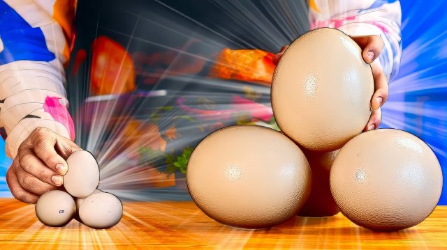 ЯЙЦА СТРАУСА VS КУРИНЫЕ ЯЙЦА ЧТО ВКУСНЕЕ ? ВАНЗАЙ vanzai в 4K