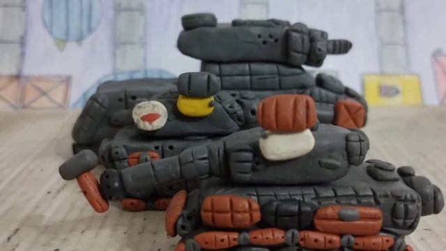 Побег от охраны! мультики про танки из пластилина