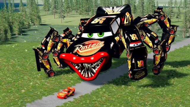 НОЧНОЙ Макуин атакует! Маленькие тачки в БЕГАХ!