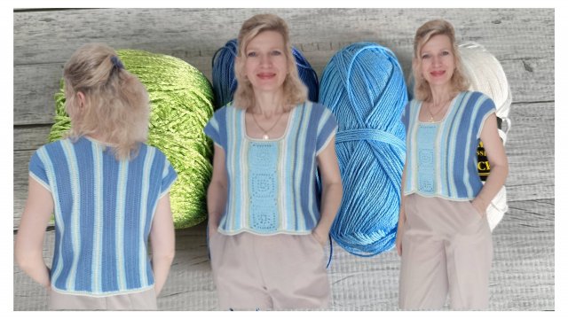 Не знаете, куда деть остатки пряжи?! Свяжите модную кофточку.