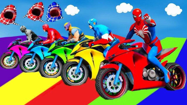 Мультики про машинки 🏍️🐱 Человек-паук на мотоцикле. Мультики для детей смотреть онлайн бесплатно
