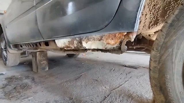 РЕМОНТ ДЫРЯВЫХ ПОРОГОВ на ЛАДЕ ГРАНТЕ! своими руками в