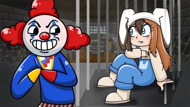 🤡 4 КЛОУН ЗАПЕР БАФФИ В ТЮРЬМЕ! ПОБЕГ ИЗ ТЮРЬМЫ ЧЕЛЛЕНДЖ в МАЙНКРАФТ! КТО СЛЕДИТ за BUNNY 24 ЧАСА