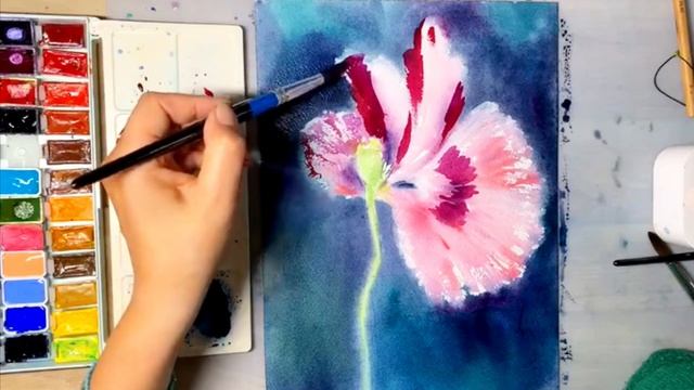 Как нарисовать цветы акварелью. Уроки рисования для н?