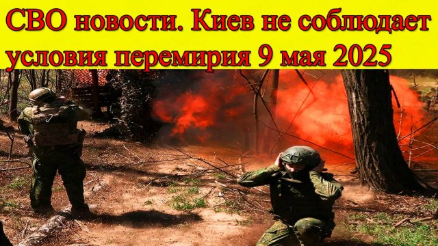 СВО новости на 9 мая 2025. Киев не соблюдает условия перемирия. Последние новости на сегодня