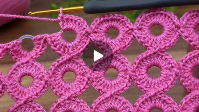 Узор крючком #веселыепетельки #вязаниекрючком #Анявяжет