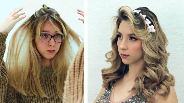 До и После. Полное Преображение. Укладка и макияж