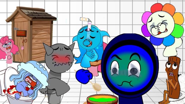 СПРУНКИ Sprunki мультфильм - Спрунке сел посрать