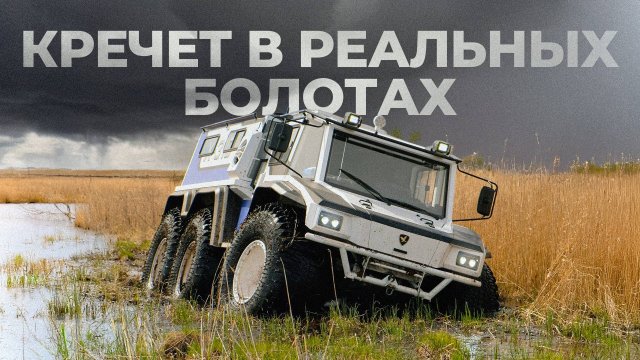 Вездеход КРЕЧЕТ X310 в реальных болотах