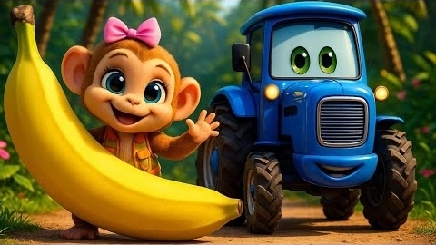 Песенка про СИНИЙ ТРАКТОР  | Песенка про машинки | Мультики про машинки