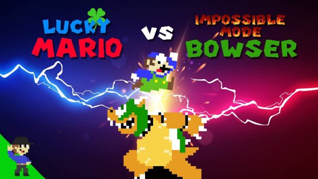 Повышение уровня: Удачливый Mario против  Невозможно сильного Bowser