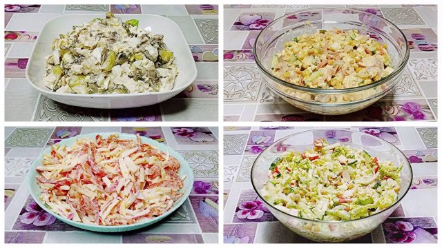 4 рецепта простых и вкусных салата