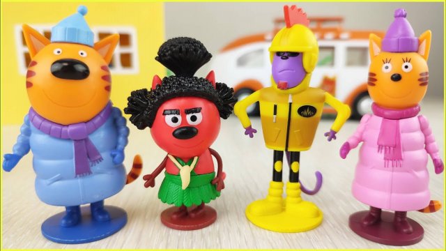 Три Кота каникулы! Котёнок Леденец и Доктор Шок! Мультики с игрушками