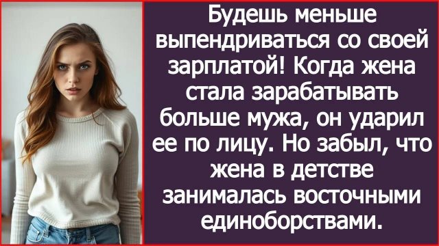 Муж не знал, что его жена владеет восточными единоборствами