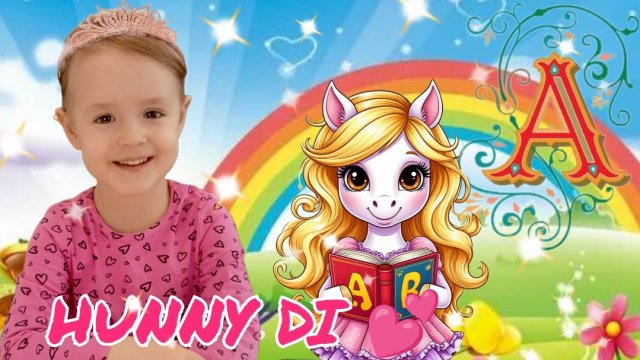 ✨Буква "А" ✨ Малышка Диана знакомится с буквой "А". Видео для детей от 3 лет. Hunny Di 💕