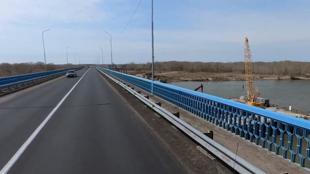 Грандиозное строительство моста через Иртыш в действ?