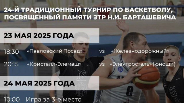 24-й турнир по баскетболу посвященный памяти зтр Н.И. Барташевича