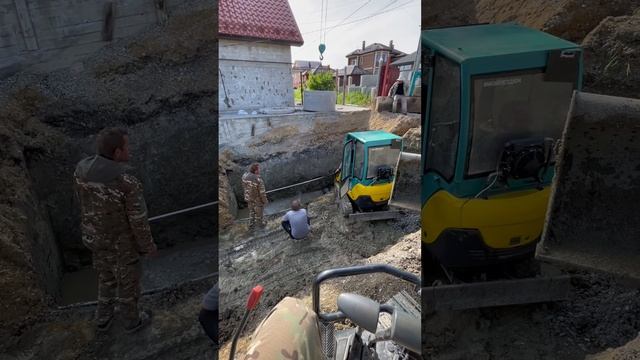 Работа на на мини экскаваторе