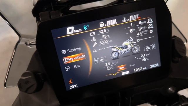 Сбросить индикатор, значок сервиса на мотоцикле VOGE 900DS