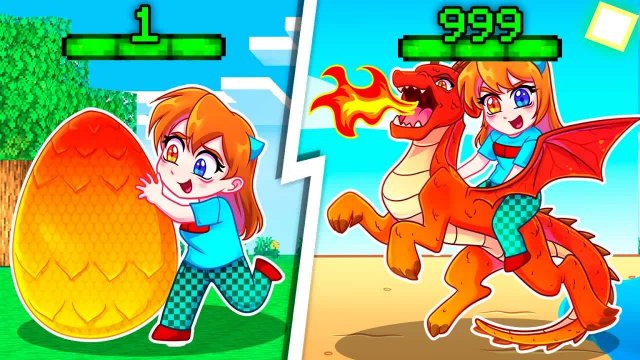 😨 Майнкрафт но ЖИЗНЬ ОГНЕННОГО ДРАКОНА от Рождения До Смерти!