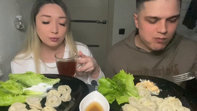 МУКБАНГ пельмени домашние ✅