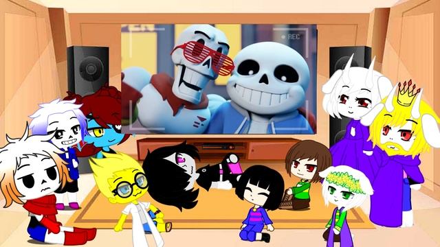 Реакция Undertale на Sans and Papyrus Song (Remastered) - An Undertale Rap by JT Music "To The Bone