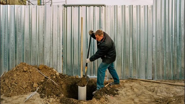 Как построить забор из профнастила своими руками: пошаговая инструкция