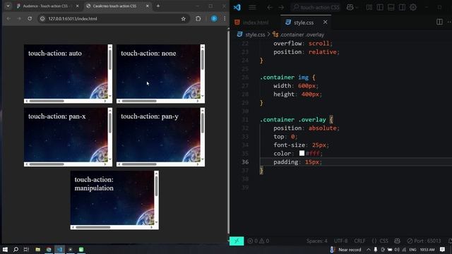 Свойство touch-action CSS || Touch-action CSS property || Full CSS course
