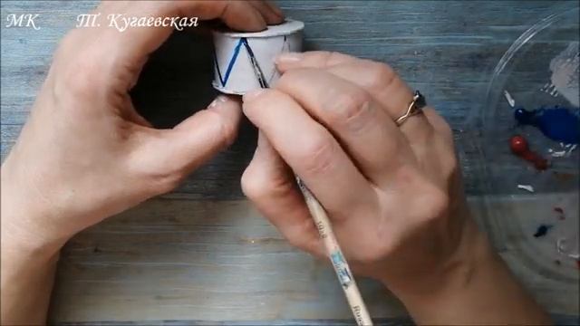 МК Барабан из картона для ватной игрушки (миниатюра)