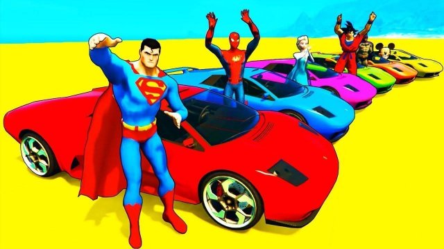 Детские цветные спортивные машинки, вертолеты и самолеты для детей. Мультфильмы для детей.