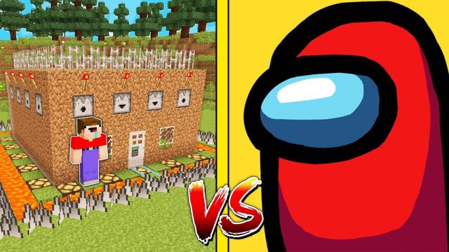 AMONG US ПРОТИВ САМЫЙ ЗАЩИЩЕННЫЙ ДОМ В МАЙНКРАФТ! НУБИК ПЭНН И ДЕВУШКА ЛАРА ПРО MINECRAFT