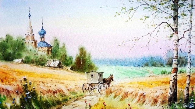 Удивительная акварель художника Владимира Шатрукова