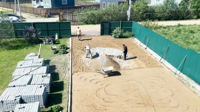 Укладка тротуарной плитки под парковку 🅿️ По этапа?