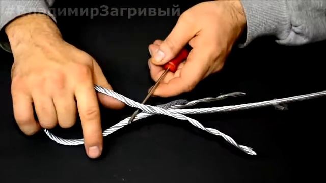 Как БЫСТРО сделать ПЕТЛЮ НА СТАЛЬНОМ ТРОСЕ своими рук?