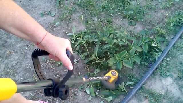 Электро триммер . Коса на аккумуляторе . обзор и тест д?