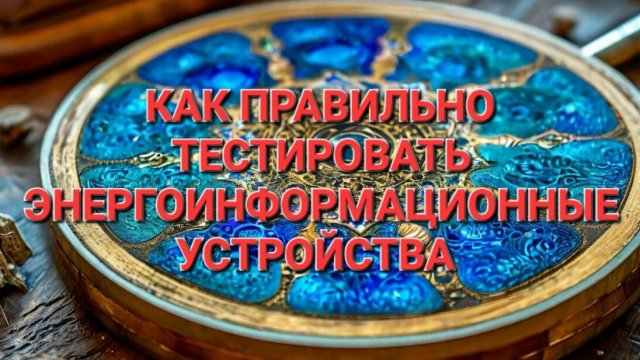 КАК ПРАВИЛЬНО ТЕСТИРОВАТЬ ЭНЕРГОИНФОРМАЦИОННЫЕ УСТРОЙСТВА