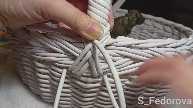 Корзина круглая с ручкой (пасхальная). Часть 3