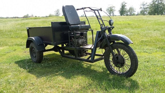 Самодельный грузовой трицикл с двигателем Lifan и КПП ВАЗ