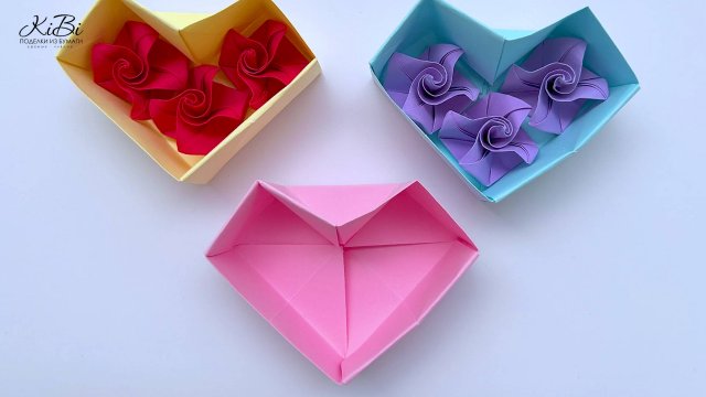 Подарочная Коробочка сердце | Оригами поделки своими руками